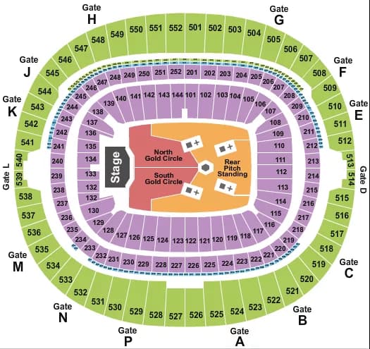 DUA LIPA Seating Map Seating Chart
