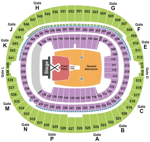 LUKE COMBS Seating Map Seating Chart