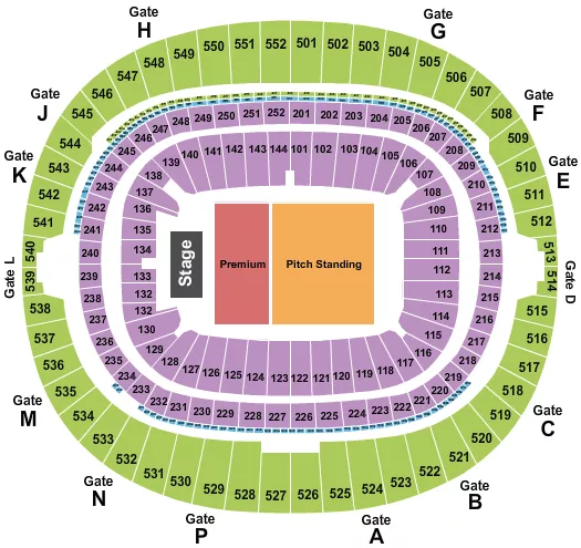 ENDSTAGE PREMIUM GA Seating Map Seating Chart