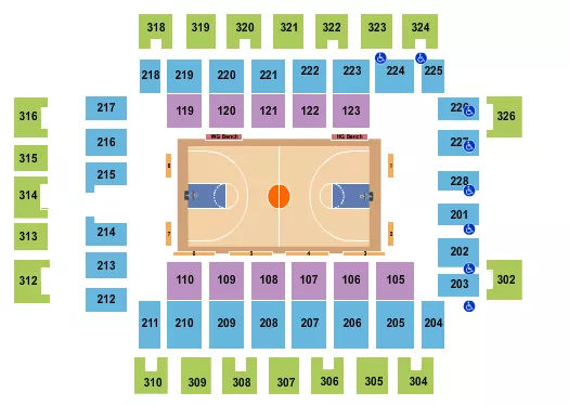 BASKETBALL GLOBETROTTERS Seating Map Seating Chart