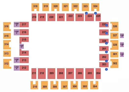 MONSTER TRUCKS Seating Map Seating Chart