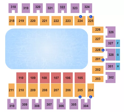 SYMPHONY ON ICE Seating Map Seating Chart