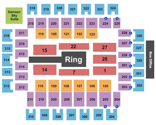 WWE 2 Seating Map Seating Chart
