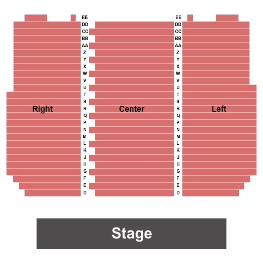 WEST SPRINGFIELD HIGH SCHOOL AUDITORIUM ENDSTAGE Seating Map Seating Chart