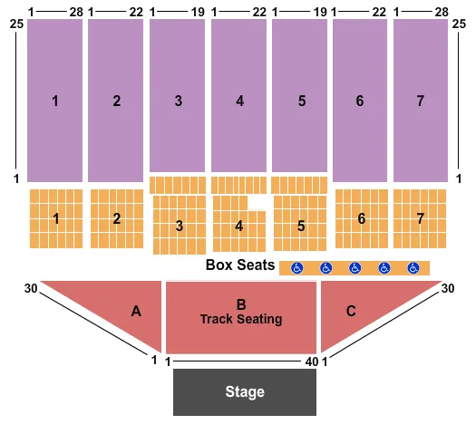 END STAGE Seating Map Seating Chart