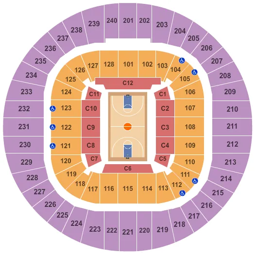 BASKETBALL Seating Map Seating Chart