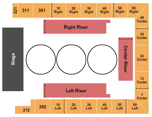 ROYAL HANNEFORD CIRCUS Seating Map Seating Chart