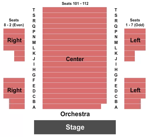 ENDSTAGE Seating Map Seating Chart
