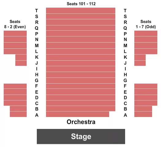 ENDSTAGE 2 Seating Map Seating Chart