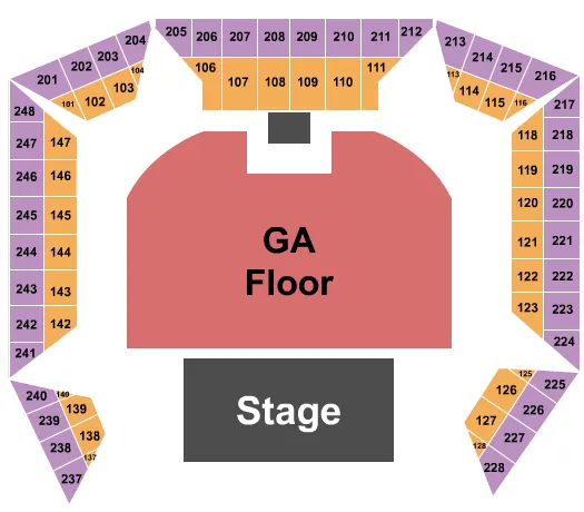 GA FLOOR 2 Seating Map Seating Chart