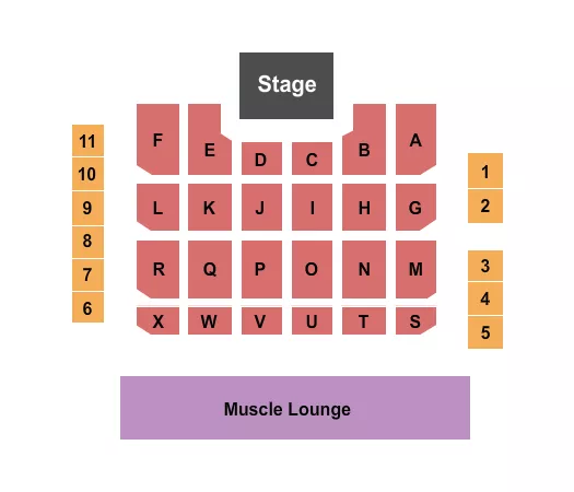 END STAGE Seating Map Seating Chart