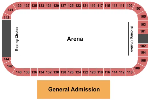 RODEO Seating Map Seating Chart