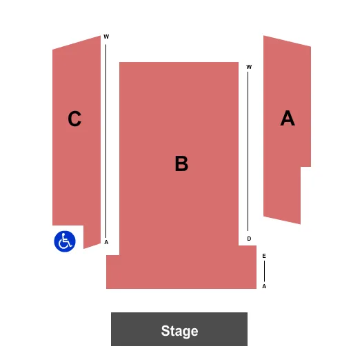 END STAGE Seating Map Seating Chart