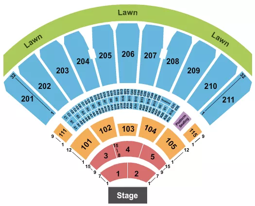 END STAGE Seating Map Seating Chart