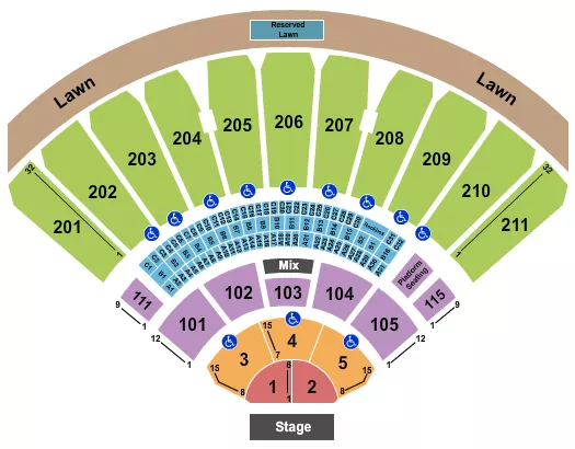 ENDSTAGE RSV LAWN Seating Map Seating Chart