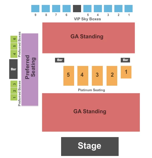 ENDSTAGE GA FLOOR 2 Seating Map Seating Chart