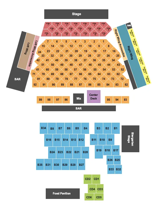 ENDSTAGE TABLES Seating Map Seating Chart