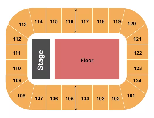 ENDSTAGE GA FLOOR Seating Map Seating Chart