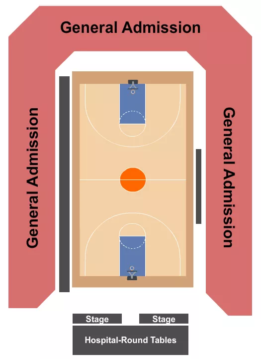 BASKETBALL GA Seating Map Seating Chart