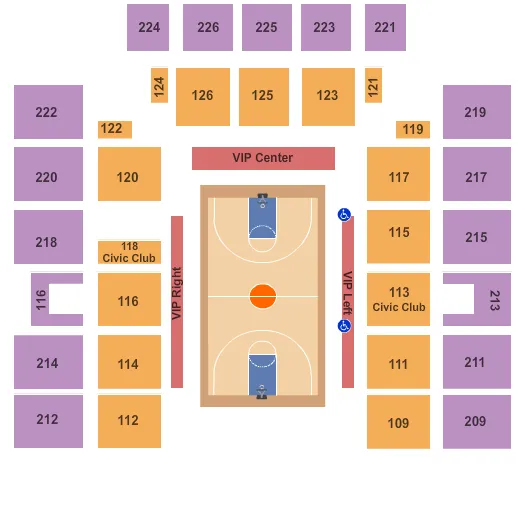 BASKETBALL Seating Map Seating Chart