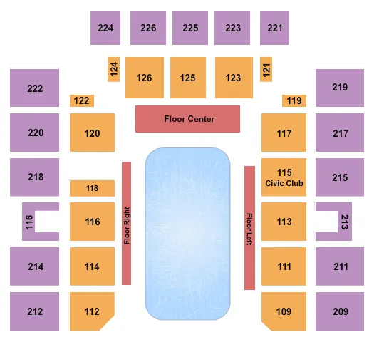 DISNEY ON ICE Seating Map Seating Chart