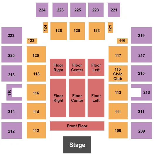 ENDSTAGE 3 Seating Map Seating Chart