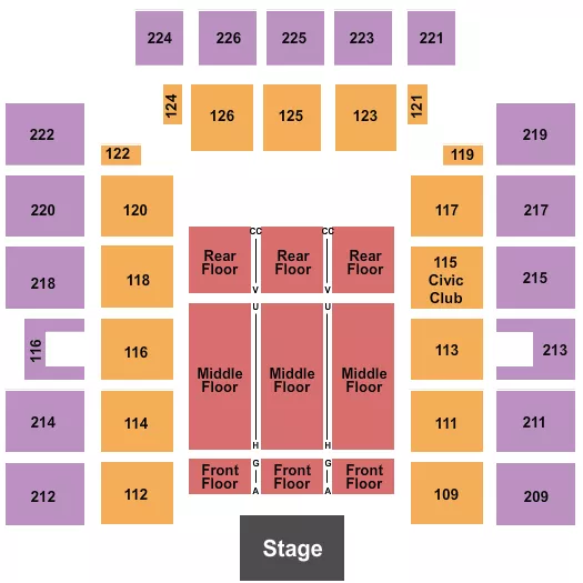 ENDSTAGE 4 Seating Map Seating Chart