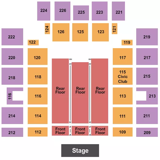 ENDSTAGE 5 Seating Map Seating Chart
