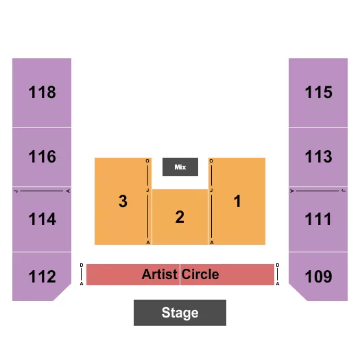 ENDSTAGE AC Seating Map Seating Chart