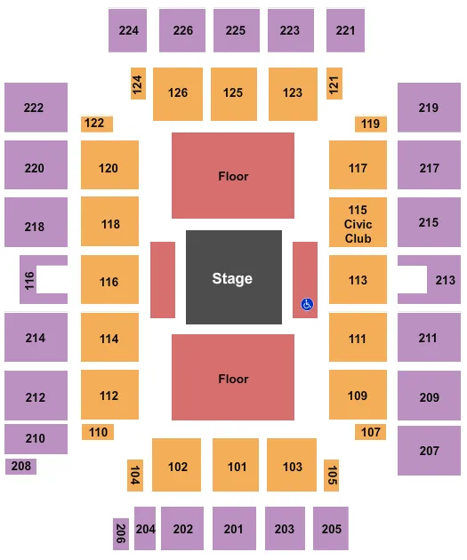 MMA Seating Map Seating Chart