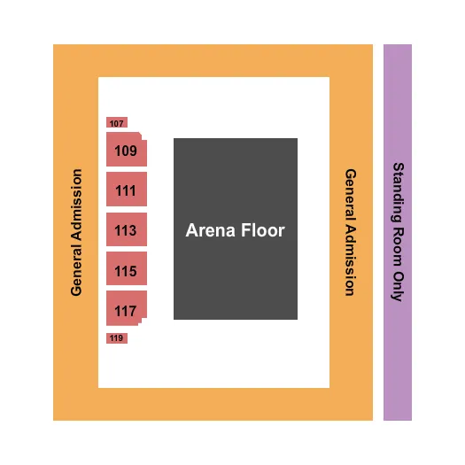 RODEO Seating Map Seating Chart