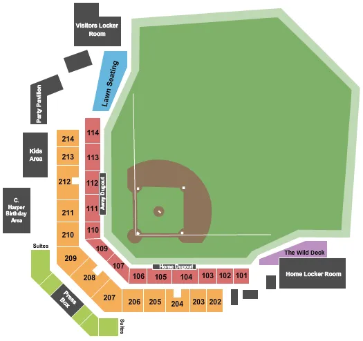 BASEBALL Seating Map Seating Chart