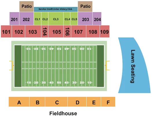 WILDCAT STADIUM NH FOOTBALL Seating Map Seating Chart