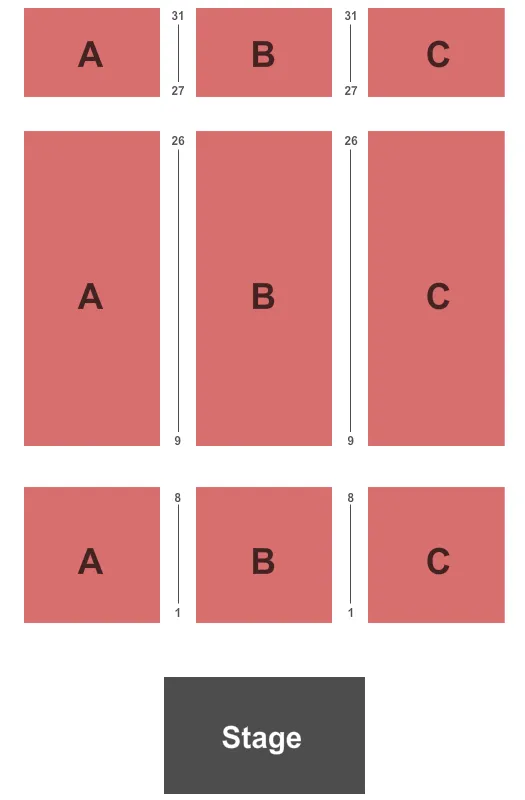 END STAGE Seating Map Seating Chart