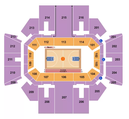 BASKETBALL GLOBETROTTERS 2 Seating Map Seating Chart