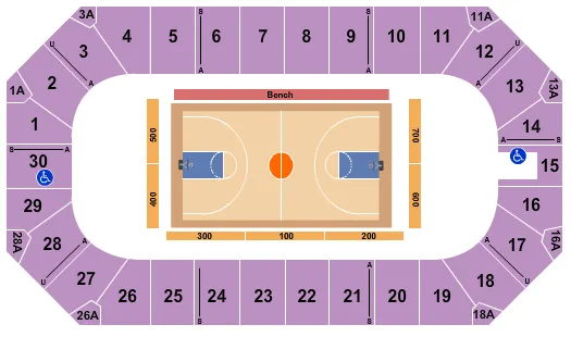 HARLEM GLOBETROTTERS Seating Map Seating Chart