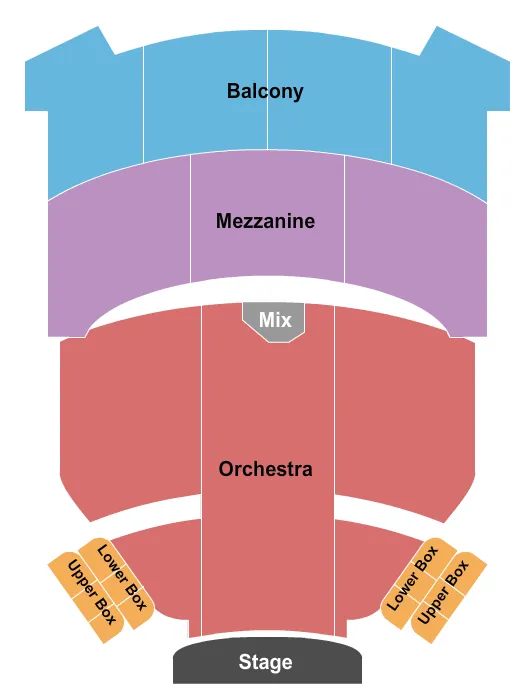 WINTER GARDEN THEATRE TORONTO END STAGE Seating Map Seating Chart
