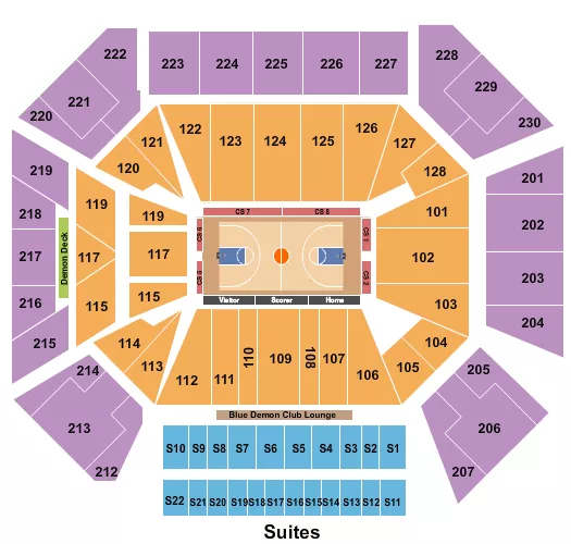 BASKETBALL 2 Seating Map Seating Chart