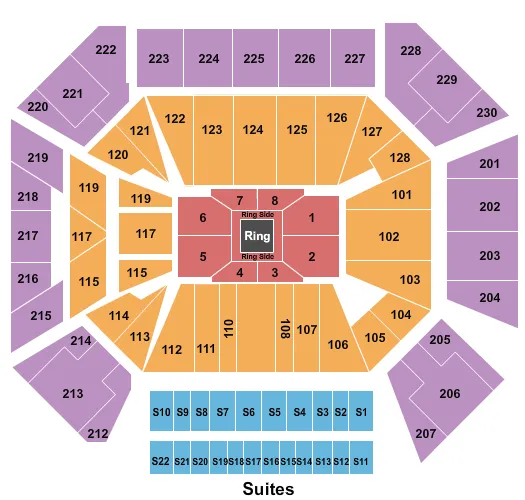 BELLATOR MMA Seating Map Seating Chart