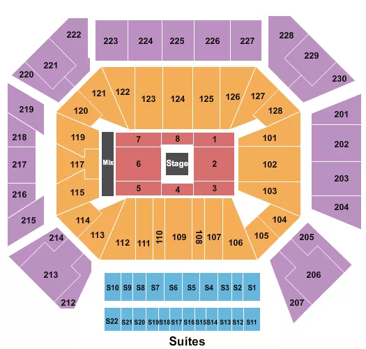 CENTER STAGE Seating Map Seating Chart