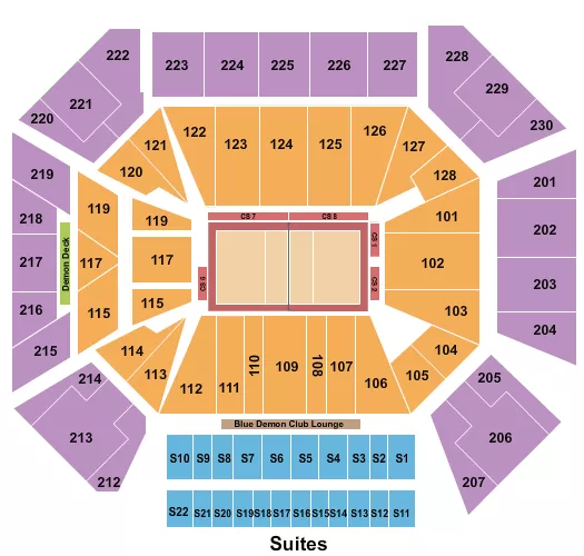 VOLLEYBALL Seating Map Seating Chart