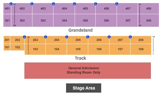 END STAGE GA Seating Map Seating Chart
