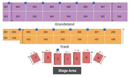 END STAGE Seating Map Seating Chart