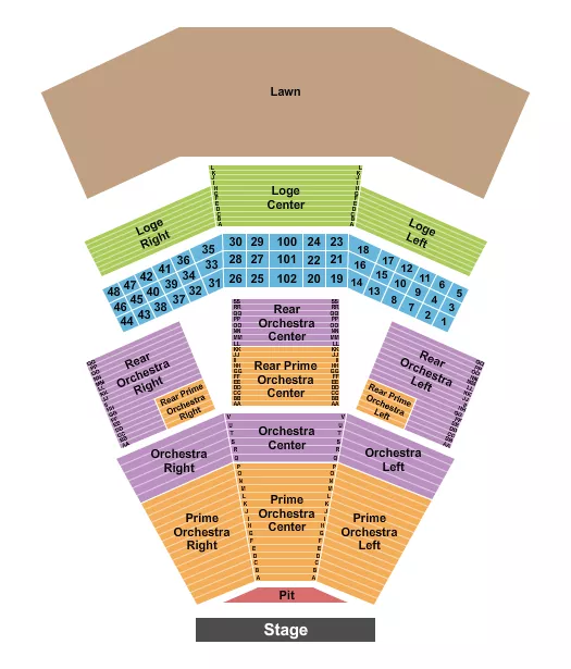 ENDSTAGE Seating Map Seating Chart