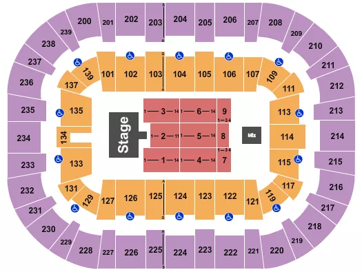 WOLSTEIN CENTER CSU CONVOCATION CENTER B2K Seating Map Seating Chart