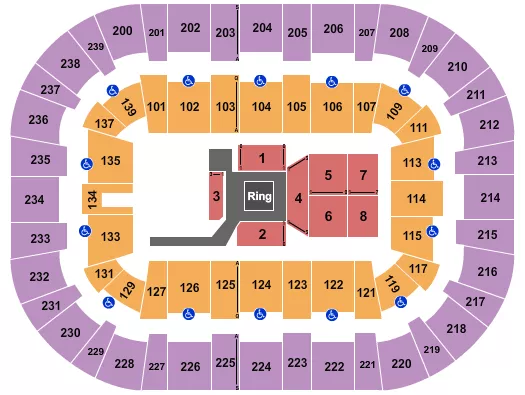 WOLSTEIN CENTER CSU CONVOCATION CENTER BOXING Seating Map Seating Chart