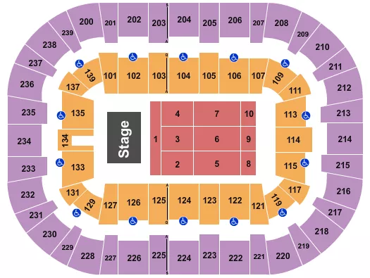 WOLSTEIN CENTER CSU CONVOCATION CENTER ENDSTAGE 6 Seating Map Seating Chart