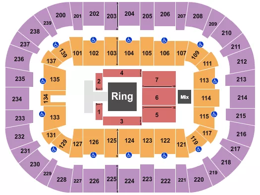 WOLSTEIN CENTER CSU CONVOCATION CENTER WRESTLING 2 Seating Map Seating Chart