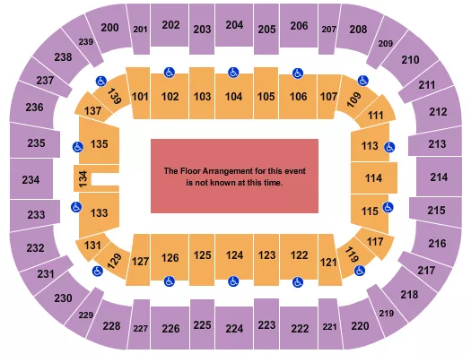 WOLSTEIN CENTER CSU CONVOCATION CENTER GENERIC FLOOR Seating Map Seating Chart