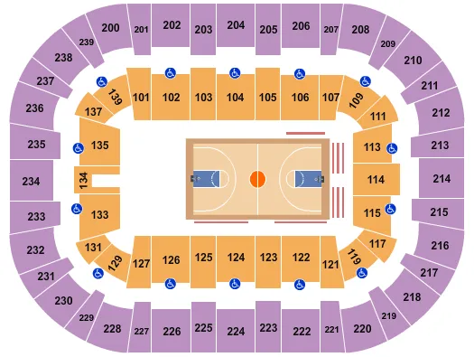 WOLSTEIN CENTER CSU CONVOCATION CENTER HARLEM GLOBETROTTERS Seating Map Seating Chart